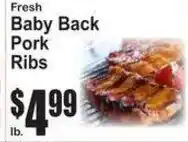 SuperFresh Fresh Baby Back Pork Ribs offer
