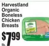 SuperFresh Harvestland organic boneless chicken breasts offer