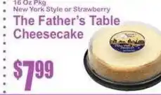 SuperFresh The Father's Table Cheesecake offer