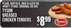 SuperFresh Tyson breaded chicken tenders offer