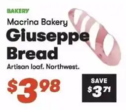 Town & Country Macrina Bakery Giuseppe Bread offer