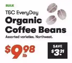 Town & Country T&C Everyday Organic Coffee Beans offer