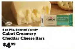 Crosby's Marketplace Cabot Creamery Cheddar Cheese Bars offer