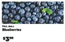 Crosby's Marketplace Pint, Juicy Blueberries offer