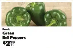 Crosby's Marketplace Fresh Green Bell Peppers offer