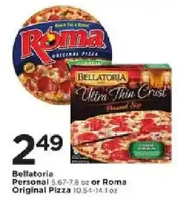 Cub Foods Bellatoria personal pizza or Roma original pizza offer