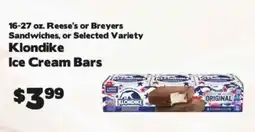Crosby's Marketplace Klondike Ice Cream Bars offer