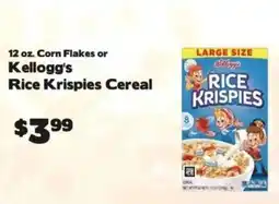 Crosby's Marketplace Kellogg's Rice Krispies Cereal offer