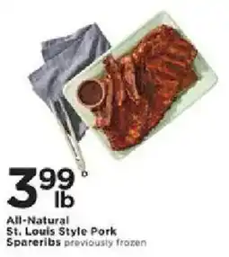 Cub Foods All-Natural St. Louis Style Pork Spareribs offer