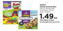 Food 4 Less Quaker Chewy Granola Bars offer