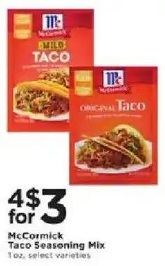 Cub Foods McCormick Taco Seasoning Mix offer