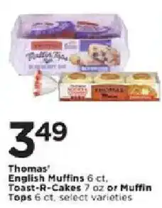 Cub Foods Thomas' English Muffins or Toast-R-Cakes offer
