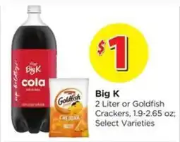 Food 4 Less Big K cola or Goldfish Crackers offer