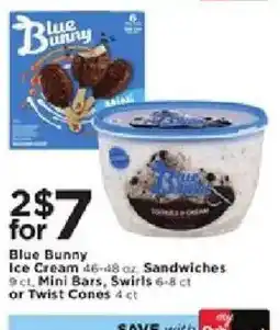 Cub Foods Blue Bunny ice cream offer
