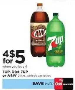 Cub Foods 7up, Diet 7up or A&W 2 ltrs offer