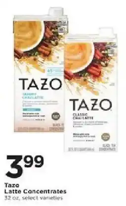 Cub Foods Tazo Latte Concentrates offer