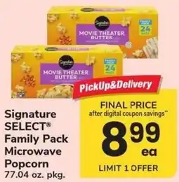 Safeway Signature Select Family Pack Microwave Popcorn offer