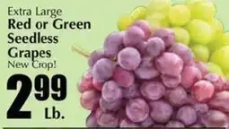 Bert's Red Apple Extra Large Red or Green Seedless Grapes offer