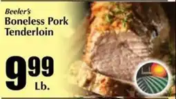 Bert's Red Apple Beeler's boneless pork tenderloin offer