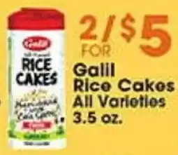 Village Market Food Centers Galil rice cakes offer