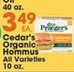 Village Market Food Centers Cedar's Organic Hummus offer