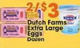 Village Market Food Centers Dutch Farms Extra Large Eggs offer