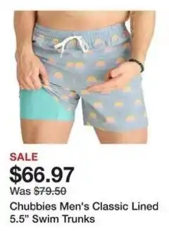 Chubbies Men's Classic Lined 5.5" Swim Trunks