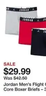 Dick's Sporting Goods Jordan Men's Flight Core Boxer Briefs offer