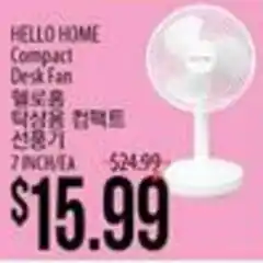 Hmart Hello Home compact desk fan offer