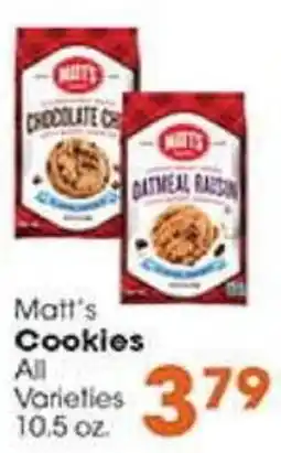 Village Market Food Centers Matt's Cookies offer