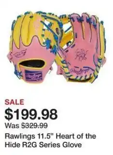 Dick's Sporting Goods Rawlings 11.5" Heart of the Hide R2G Series Glove offer