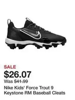 Dick's Sporting Goods Nike Kids' Force Trout 9 Keystone RM Baseball Cleats offer