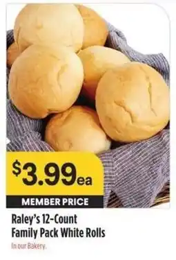 Bel Air Markets Raley's 12-Count Family Pack White Rolls offer