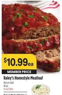 Bel Air Markets Raley's Homestyle Meatloaf offer