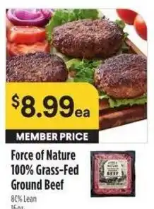 Bel Air Markets Force of Nature 100% Grass-Fed Ground Beef offer