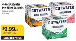 Bel Air Markets Cutwater pre-mixed cocktails offer