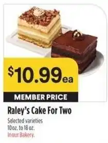 Bel Air Markets Raley's Cake For Two offer