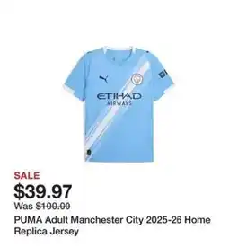 Dick's Sporting Goods Puma adult manchester city 2025-26 home replica jersey offer