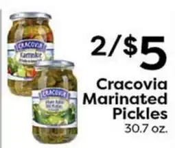 Rich's Fresh Market Cracovia marinated pickles offer
