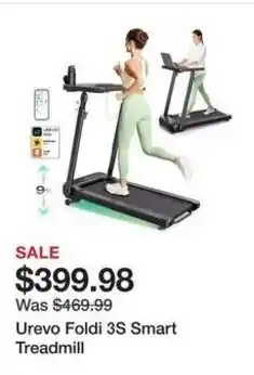 Dick's Sporting Goods Urevo Foldi 3S Smart Treadmill offer