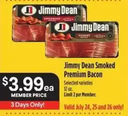 Bel Air Markets Jimmy Dean Smoked Premium Bacon offer
