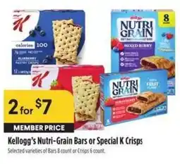 Bel Air Markets Kellogg's Nutri-Grain Bars or Special K Crisps offer