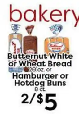 Rich's Fresh Market Butternut White or Wheat Bread or Hamburger or Hotdog Buns offer