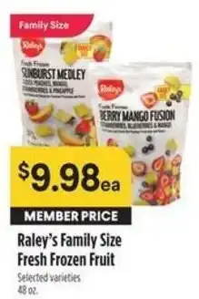 Bel Air Markets Raley's Family Size Fresh Frozen Fruit offer