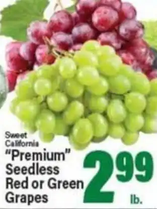 Angelo Caputo's Fresh Market Sweet California Premium Seedless Red or Green Grapes offer