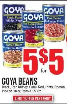 Extra Supermarket Goya beans offer