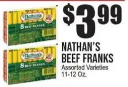 Extra Supermarket Nathan's beef franks offer
