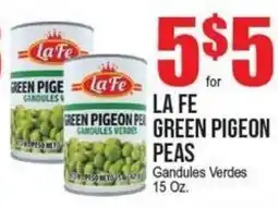 Extra Supermarket La Fe green pigeon peas offer