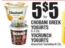 Extra Supermarket Chobani Greek Yogurts offer