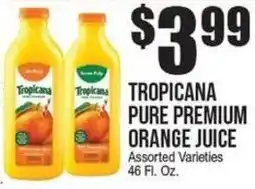 Extra Supermarket Tropicana pure premium orange juice offer